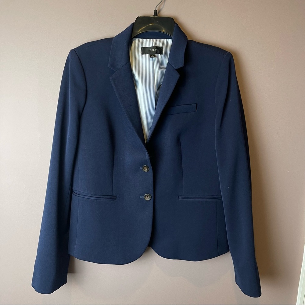 J Crew Navy Blue Blazer 2020 K2899 - Size M - Picture 2 of 12